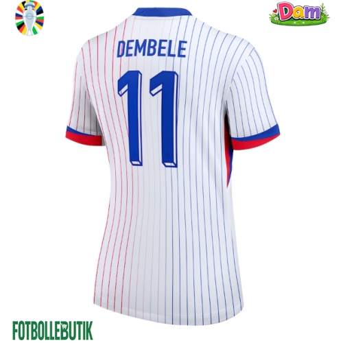 Frankrike Ousmane Dembele #11 Bortatröja Kvinnor EM 2024 Kortärmad